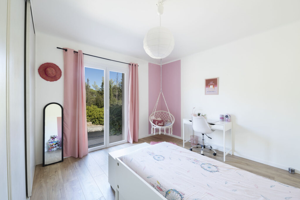 Chambre enfant, couleur, color zoning, décoration